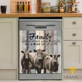 Angus Cattle Kitchen Dishwasher Cover Family