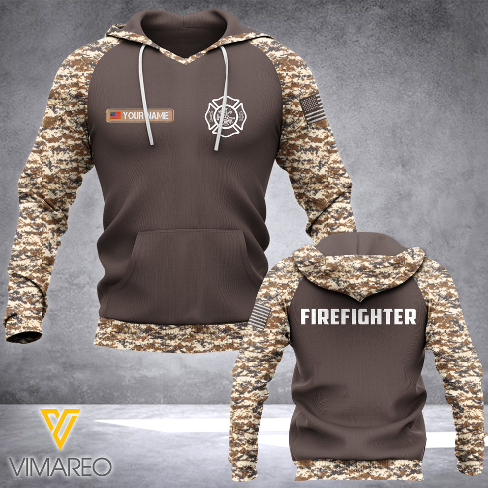 Personalized Firefighter 3D printed hoodie SIEWQ