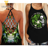 Gardener Criss-Cross Open Back Camisole Tank Top TCGXN