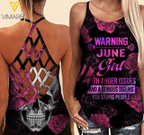June Girl Criss-Cross Open Back Camisole Tank Top MDEKJR