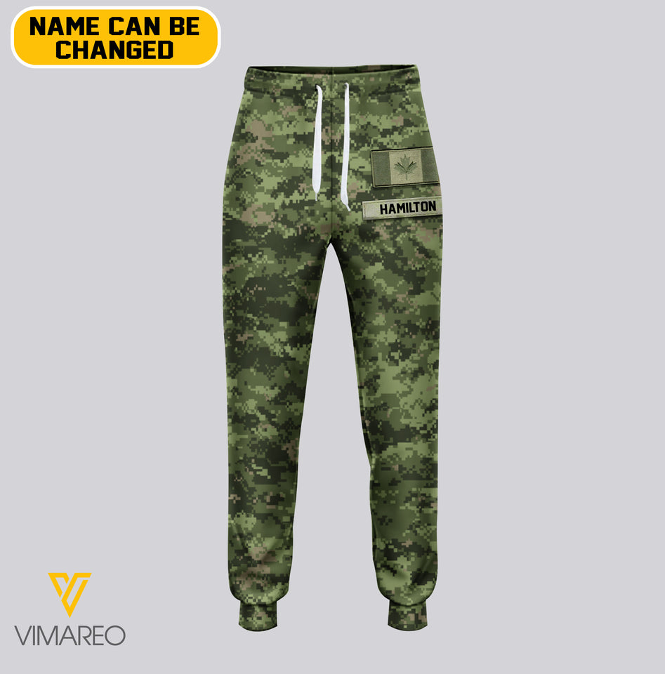 PERSONALIZED CANADIAN SOLDIER/VETERANS SWEATPANTS + LEGGING PRINTED 22MAR-HQ01