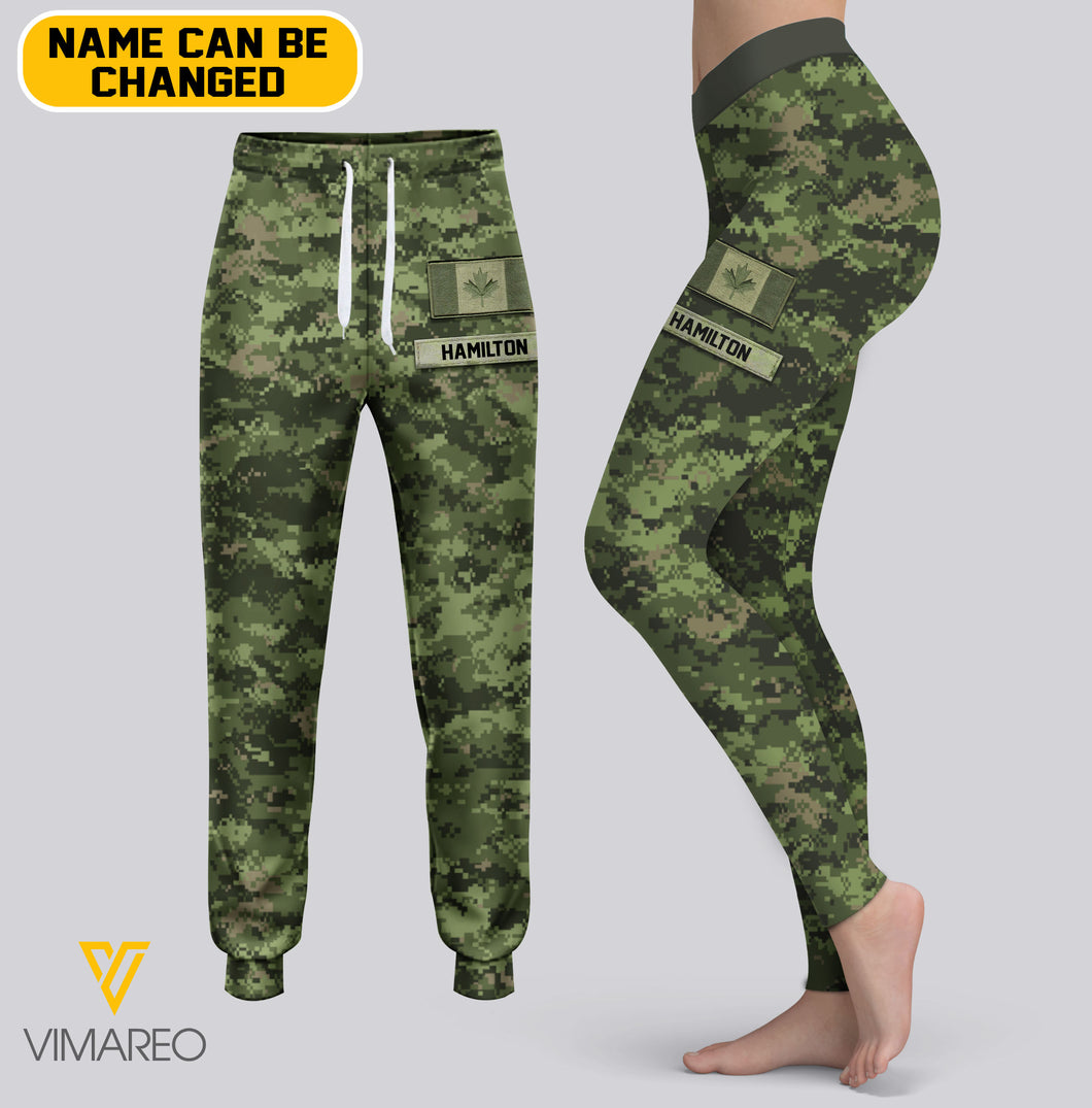 PERSONALIZED CANADIAN SOLDIER/VETERANS SWEATPANTS + LEGGING PRINTED 22MAR-HQ01