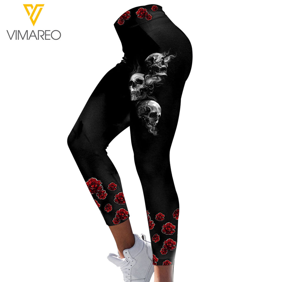 KHMD SEPTEMBER GIRL WITH TATTOOS COMBO TSHIRT + LEGGING 3D PRINTED 3006
