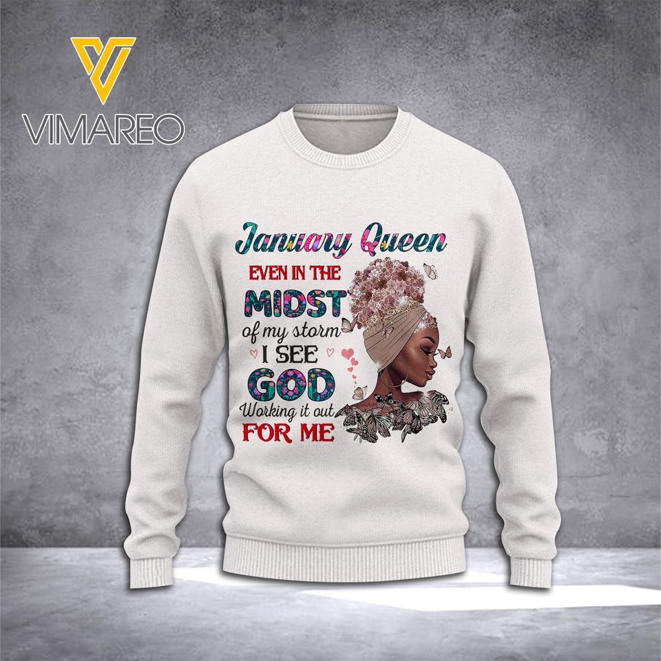 JANUARY GIRL EVEN IN THE MIDST HOODIE/ SWEATER QTHC1812