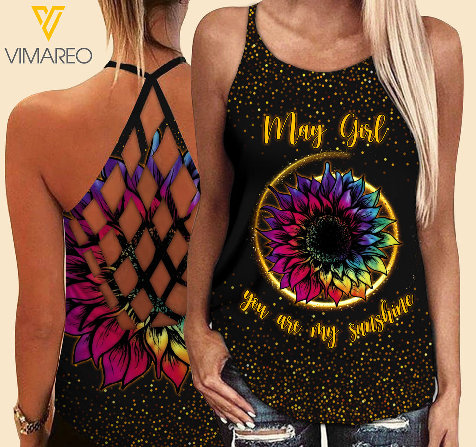 VMVH May Girl Criss-Cross Open Back Camisole Tank Top 1103 HVQ