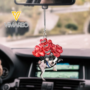 My Bulldog Is My Valentine Car Hanging Ornament 22JAN-HC05