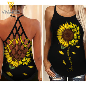 Pit Bull Mom Criss-Cross Open Back Camisole Tank Top XMDEY