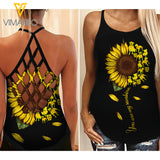 Pit Bull Mom Criss-Cross Open Back Camisole Tank Top XMDEY
