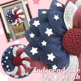 Patriotic Floral Grapevine Wreath Independence Day Wreath