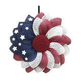 Patriotic Floral Grapevine Wreath Independence Day Wreath