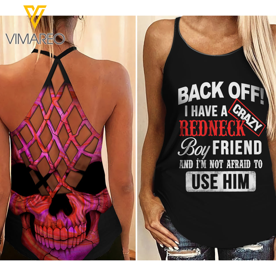 Redneck Love Criss-Cross Open Back Camisole Tank Top KBGSKE