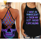 Innocent Friend Criss-Cross Open Back Camisole Tank Top MKXEE